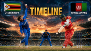 Zimbabwe National Cricket Team Vs Afghanistan National Cricket Team Timeline
