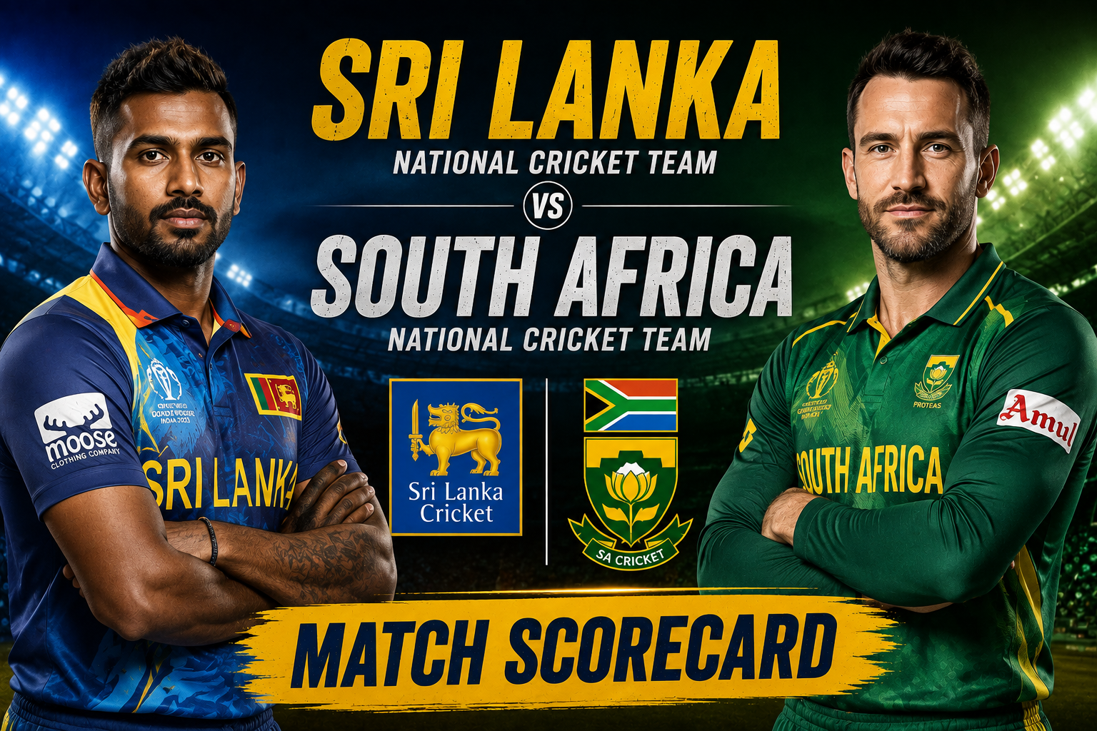 Sri Lanka National Cricket Team vs South Africa National Cricket Team Match Scorecard